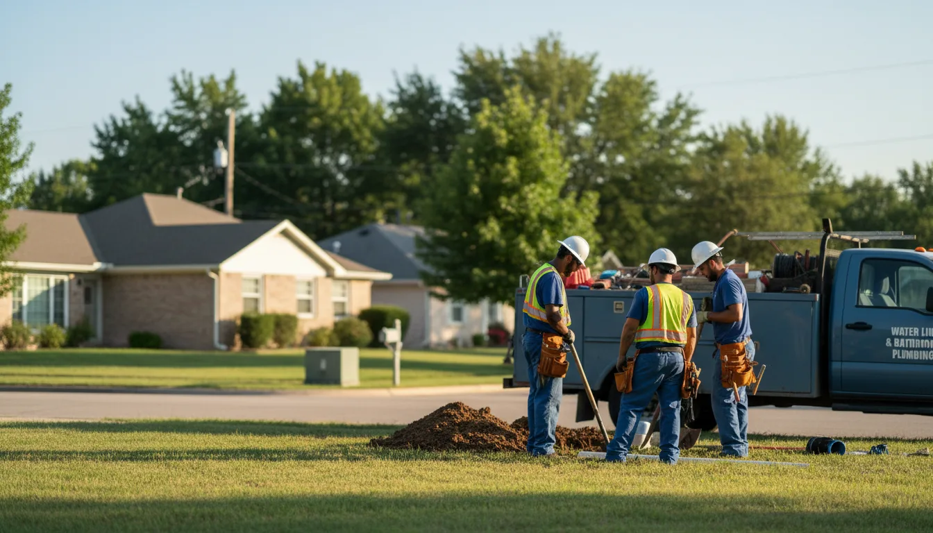 Residential water line and bathroom plumbing service in La Feria, TX